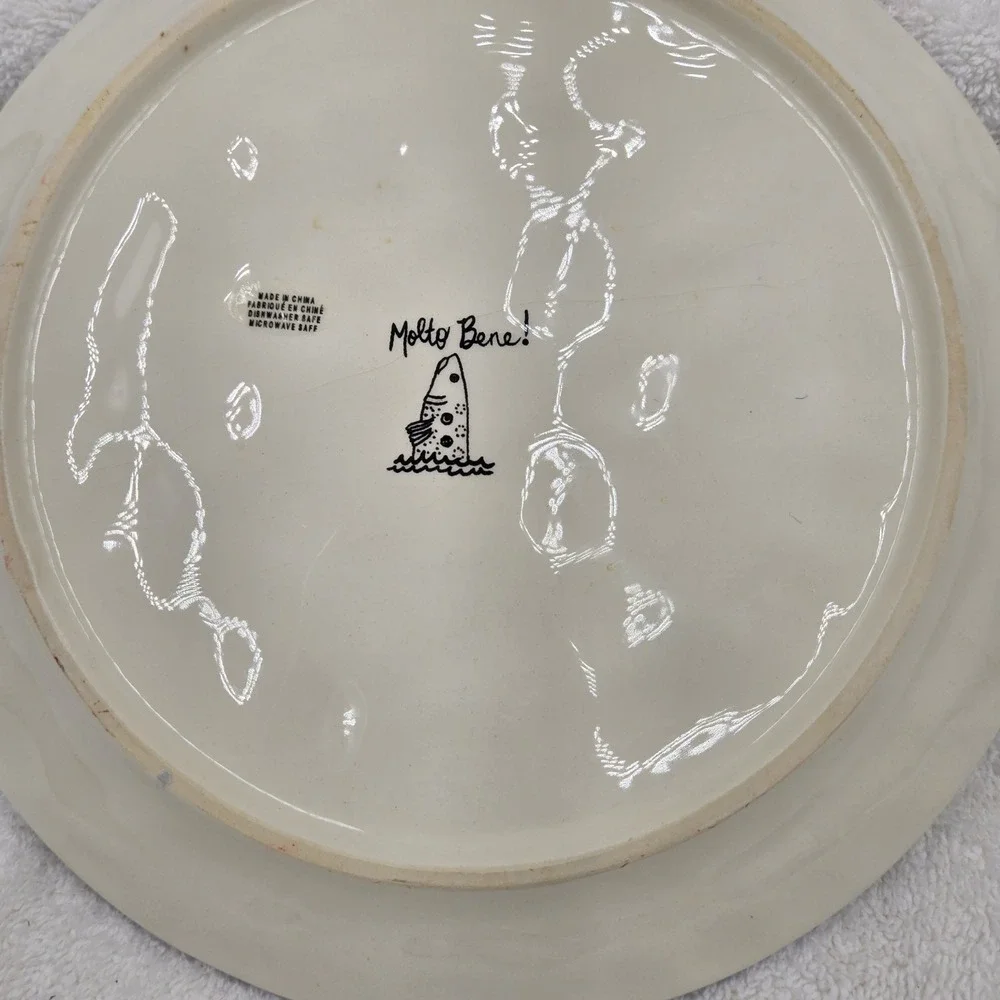 Set Of 2 Retired Anthropologie 'Molto bene!' Earthenware 9